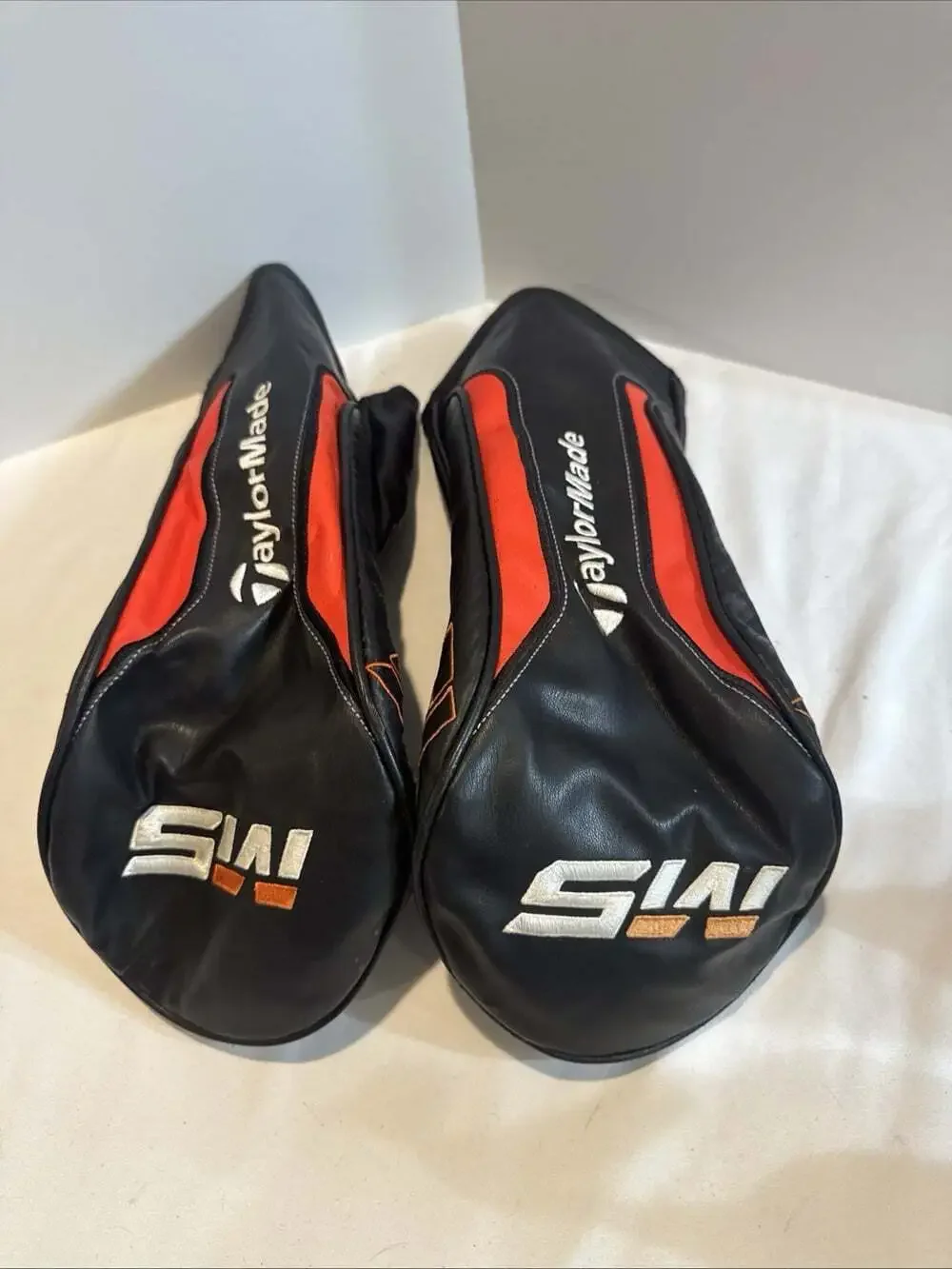 TaylorMade Golf 2019 M5 Driver Head Cover - Black/Red/White Lot Of 2 Great Shape